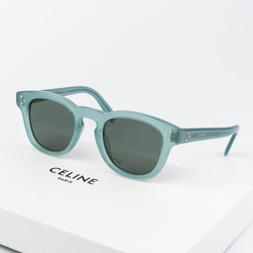 Celine 3 DOTS Men Sunglasses Lime Green Transparent Square CL40233I 93N
